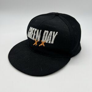 Green Day Rare Uno Carpe Diem Embroidered Spell Out Vintage Retro Y2K Black Hat